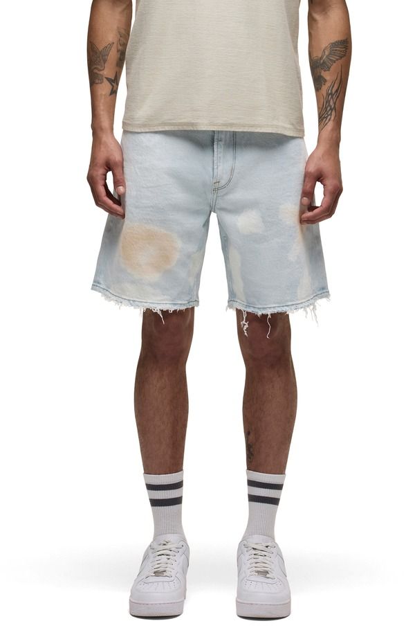 ハドソンジーンズ メンズ ボトムス デニムパンツ ショートパンツ Hudson Jeans Clint Relaxedenim Shorts Bleached Cloud デニム