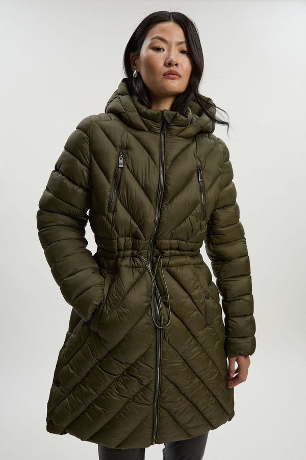 カレンミレン レディース アウター ジャケット・ブルゾン コート Karen Millen Lightweight Packable Coat Khaki カーキ