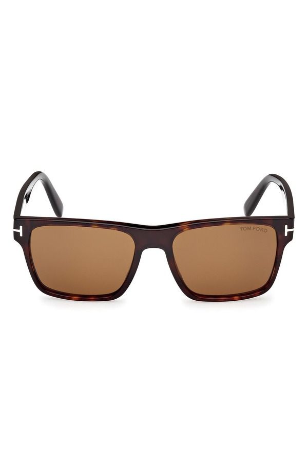 トム・フォード メンズ アクセサリー サングラス・アイウェア TOM FORD Calder 55mm Square Sunglasseshiny Dark Havana Eco