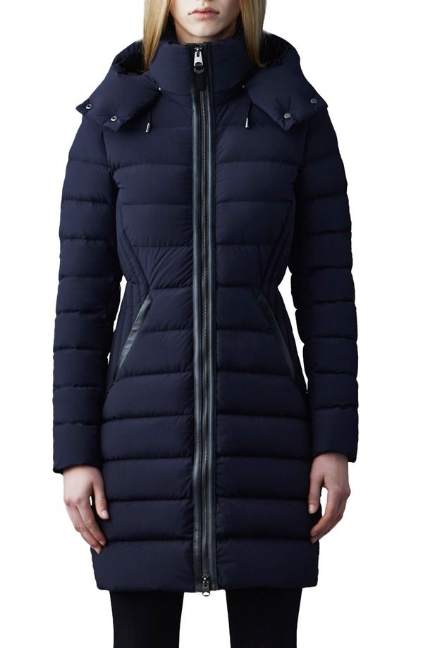 マッカージュ レディース アウター ジャケット・ブルゾン コート ダウン Mackage Farren Waterepellent Down Coat Navy ネイビー