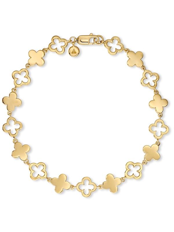 デヴァタ レディース アクセサリー ブレスレット・バングル・アンクレット DEVATA Clover Chain Bracelet Plated Sterling Silver 8mm Yellow