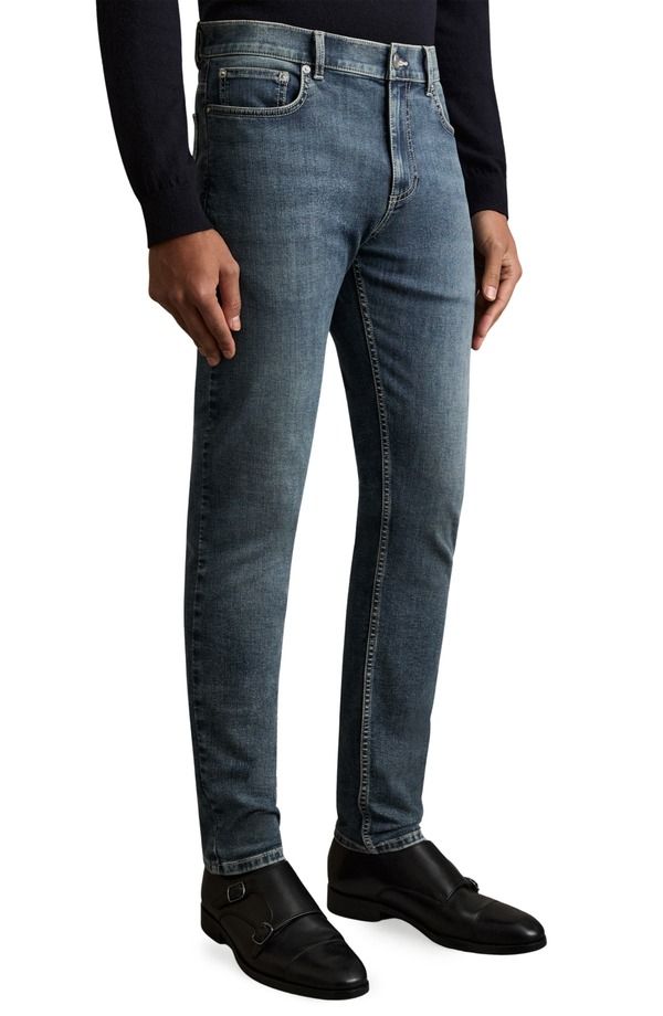 レイス メンズ ボトムス デニムパンツ スリムフィット ジーンズ Reiss Bleaker Slim Fit Jeans Washed Indigo インディゴ