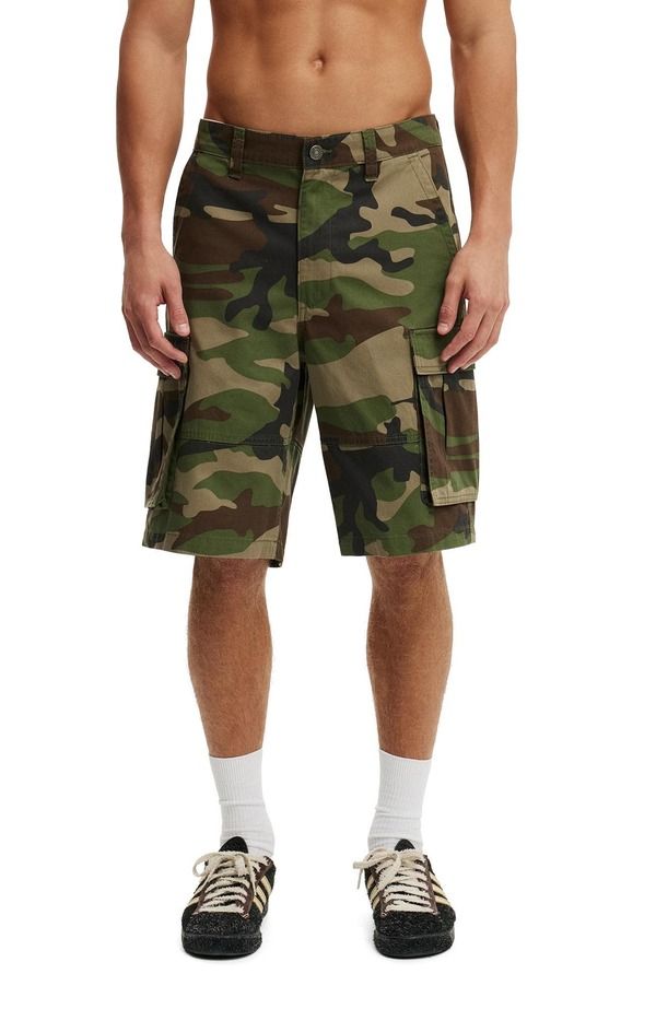コットンオン メンズ ボトムス カジュアルパンツ Cotton Mens Baggy Cargo Short Jungle Camo