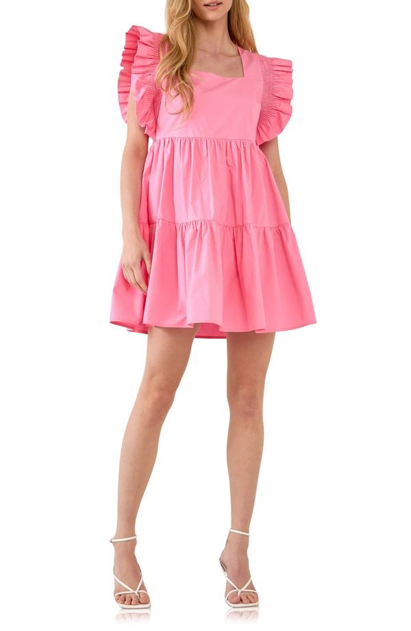イングリッシュファクトリー レディース トップス ワンピース ミニ コットン English Factory Cotton Minidress Pink ピンク 16,906円