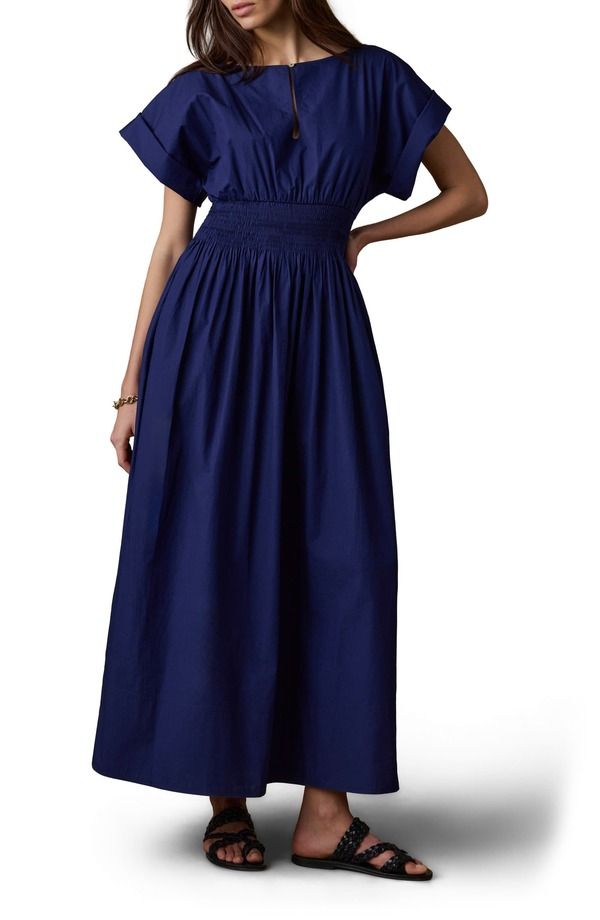 ファレティ レディース トップス ワンピース コットン マキシ Faherty Elia Coastal Short Sleeve Organicotton Poplin Maxi Dress Oce 27,820円