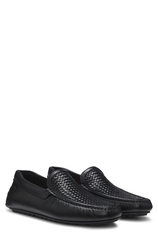 ボス メンズ シューズ ローファー BOSS Noel Moc Toe Loafer Black ブラック