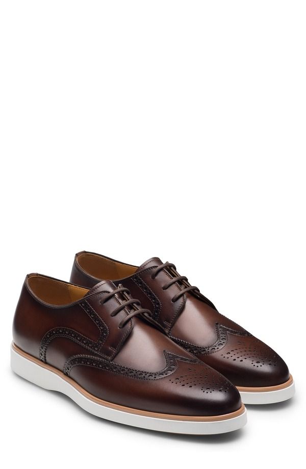 マグナーニ メンズ シューズ スニーカー ウィングチップ ダービー Magnanni Leonel Sneaker Sole Wingtip Derby Brown ブラウン