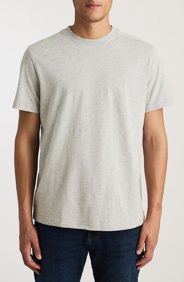マーヴィ ジーンズ メンズ トップス Tシャツ クルーネック コットン Mavi Jeans Light Grey Mlange Cotton Crewneck TShirt Grey Melange