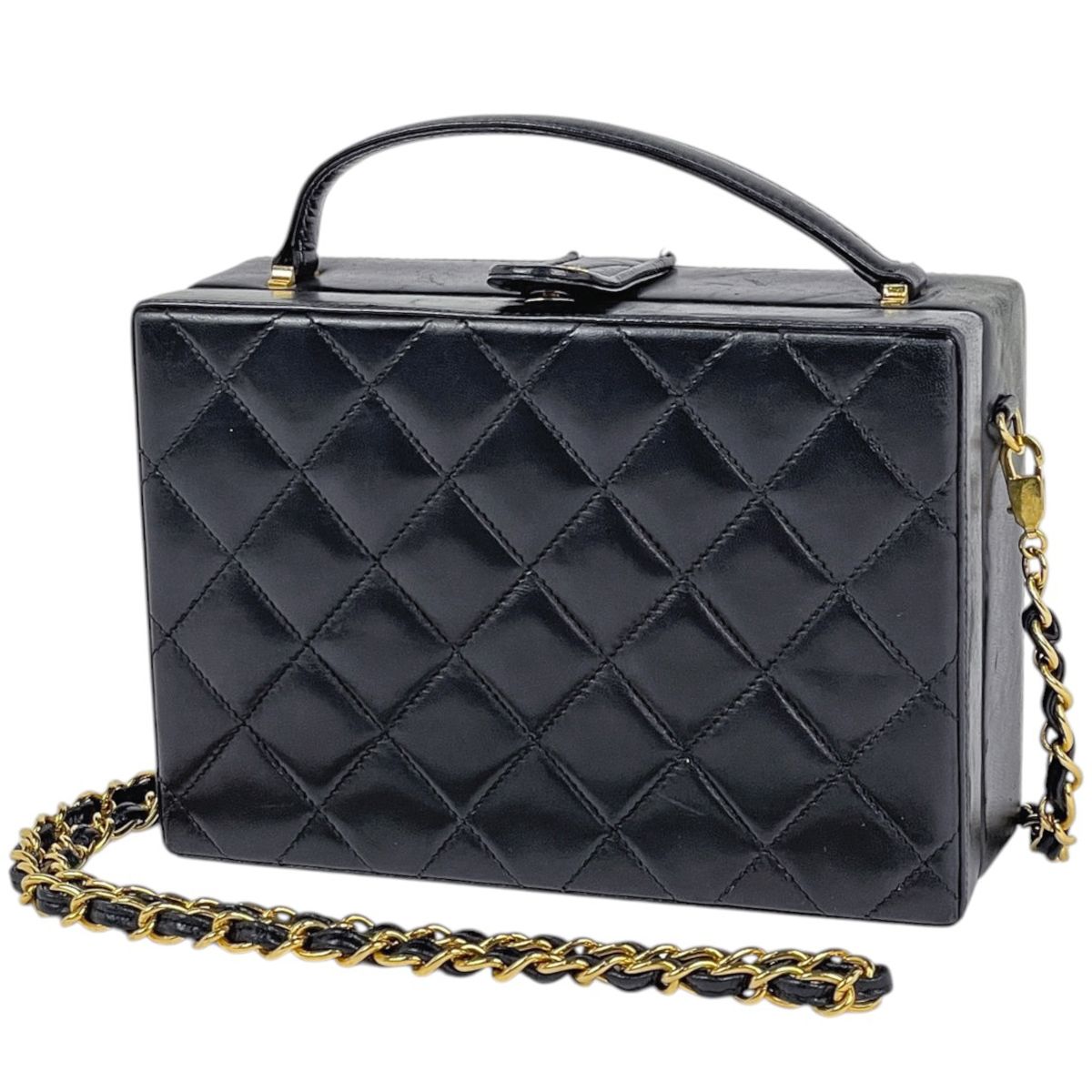 シャネル CHANEL ハンドバッグ ココマーク 2WAY レザー ブラック レディース 【中古】 199,000円
