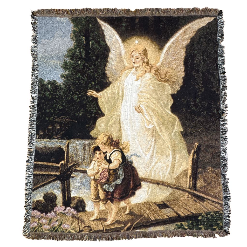 vintageラグ ブランケット マルチカバー タペストリー 守護天使 エンジェル 子ども アート 絵画 Rug Blanket Angel 4267 7,000円