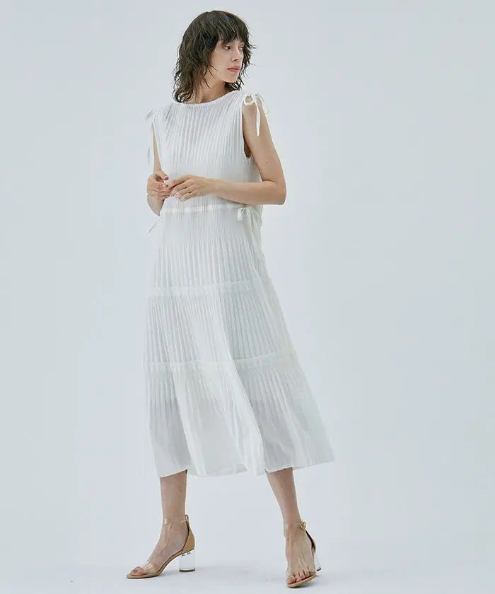 ランバン LANVIN en bleu プリーツドレス 11,564円