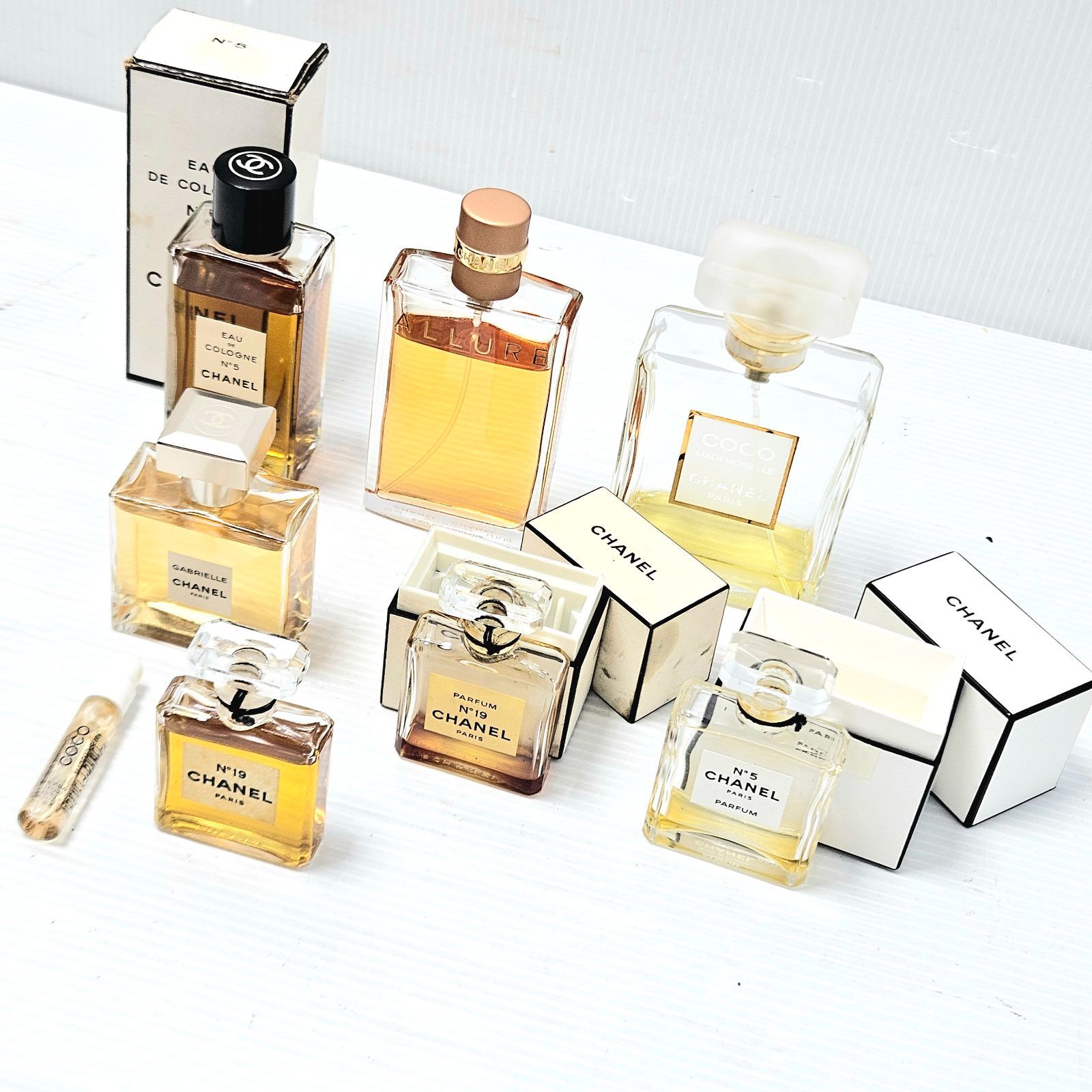 シャネル　CHANEL 香水　7点　まとめ売り　COCO N°5　N°19　廃盤 ジャンク】 CHANEL シャネル 香水 7点まとめ N°19 N°5 ALLURE COCO