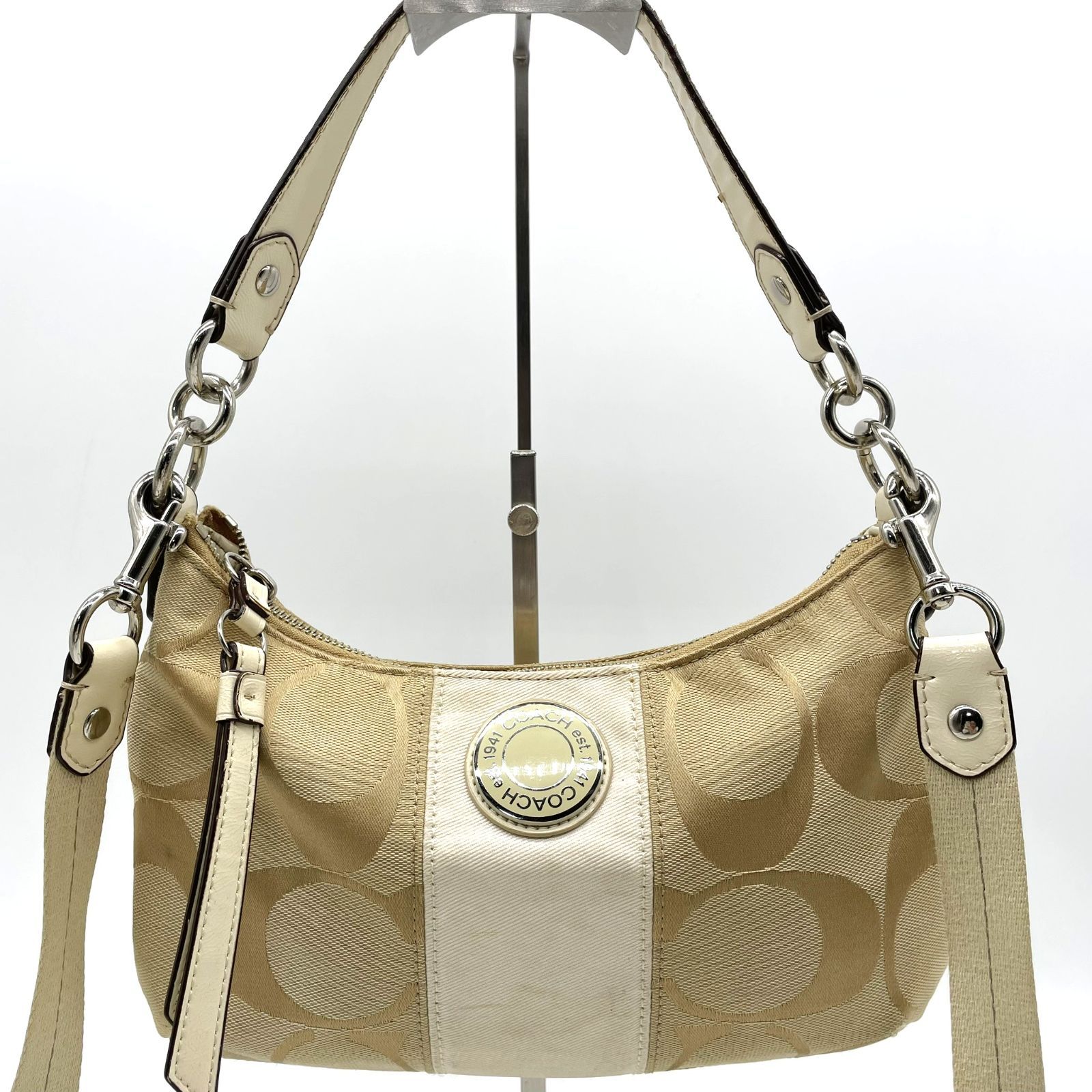 コーチ COACH ショルダーバッグ 2WAY 斜め掛け 肩掛け キャンバス 