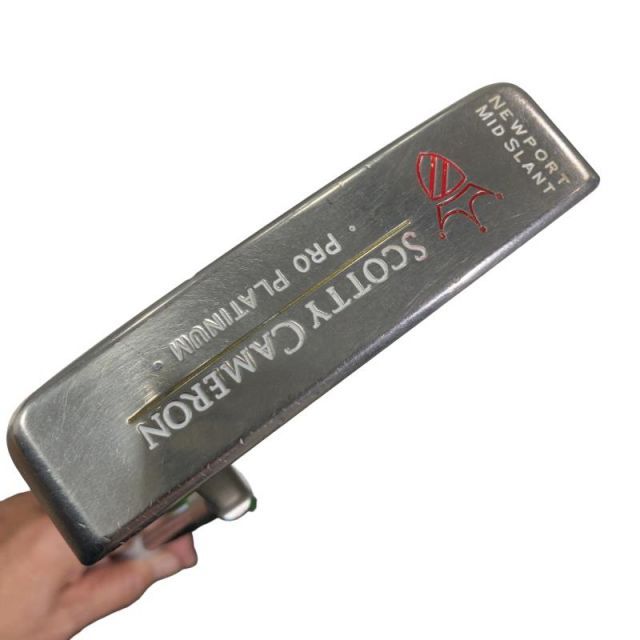 【中古】 タイトリスト SCOTTY CAMERON PRO PLATINUM NEWPORT MID SLANT パター PT Micro Step (フレックスその他) メンズ 男性用 右利き 右用 Cランク ゴルフクラブ