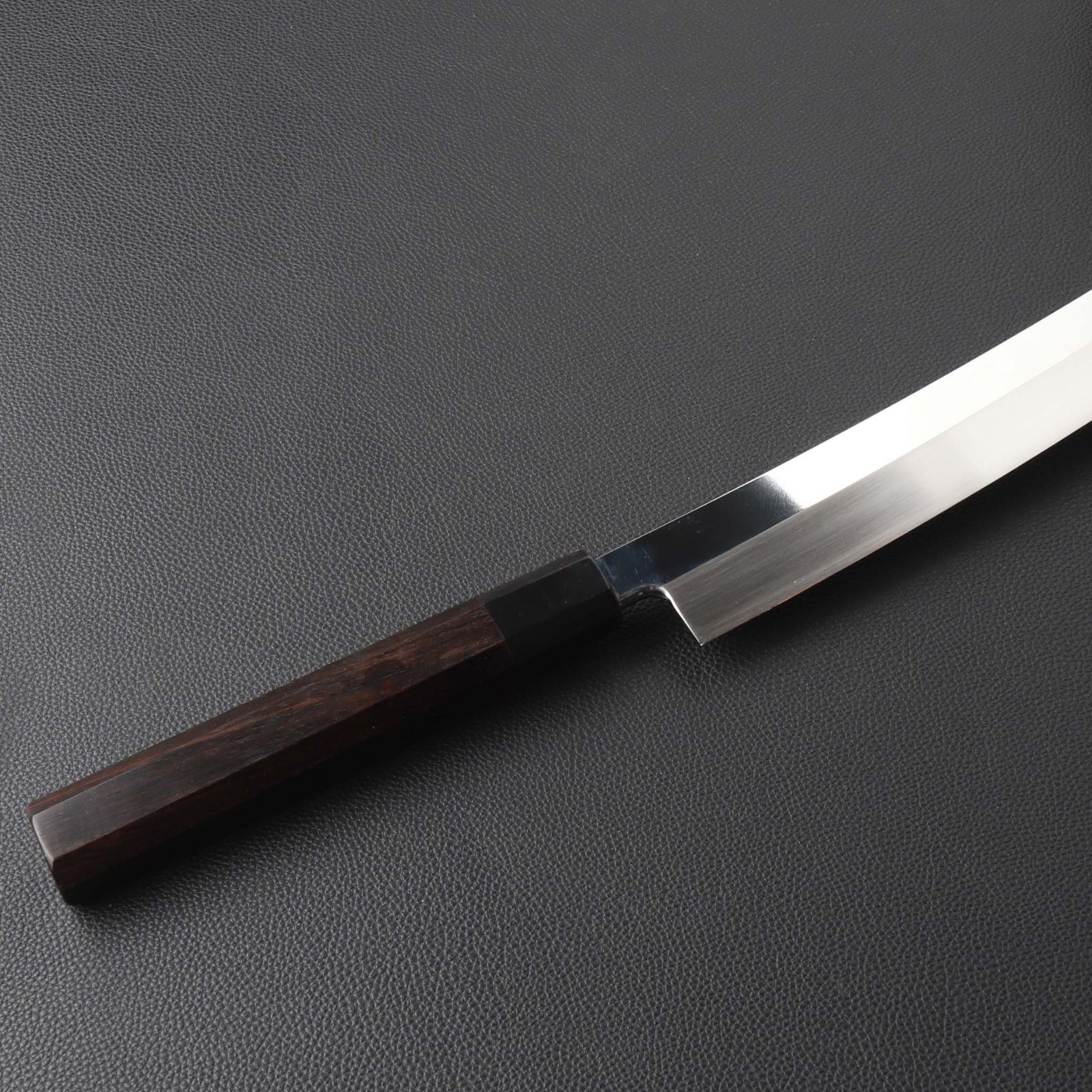 鬼反り先丸包丁 刺身包丁 尺二（刃渡り360mm）通常鏡面仕上げ 刃付け済