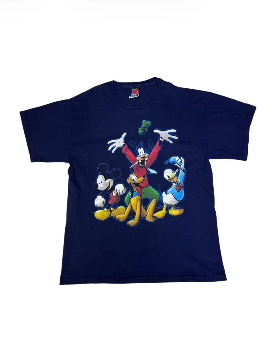 ヴィンテージ 00s ディズニー ミッキーマウス ドナルドダック グーフィー プルート Tシャツ L
