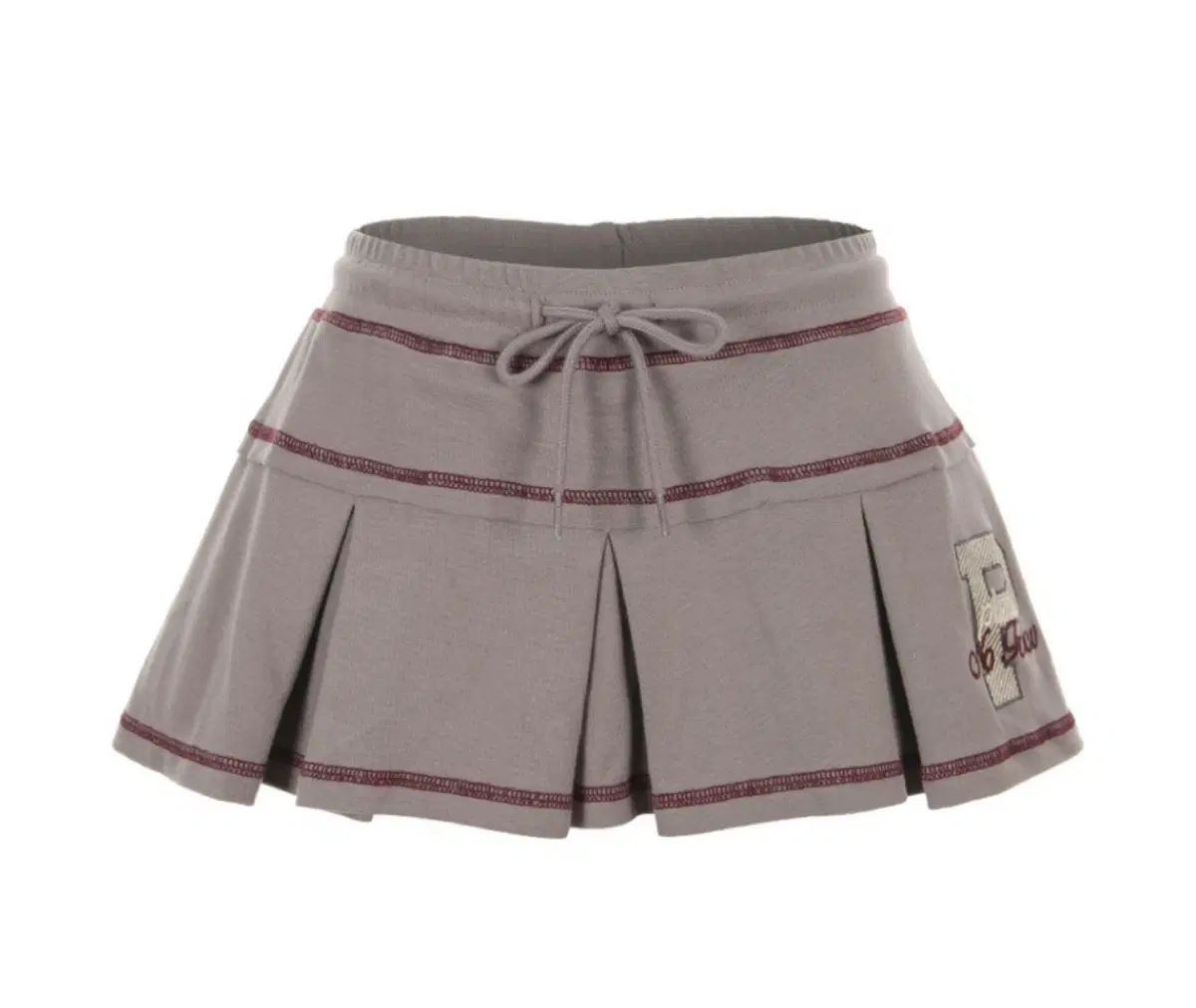 プリーズノーフォロー ナンシースカート ダスティーグレー nancy stitch pleats skirt