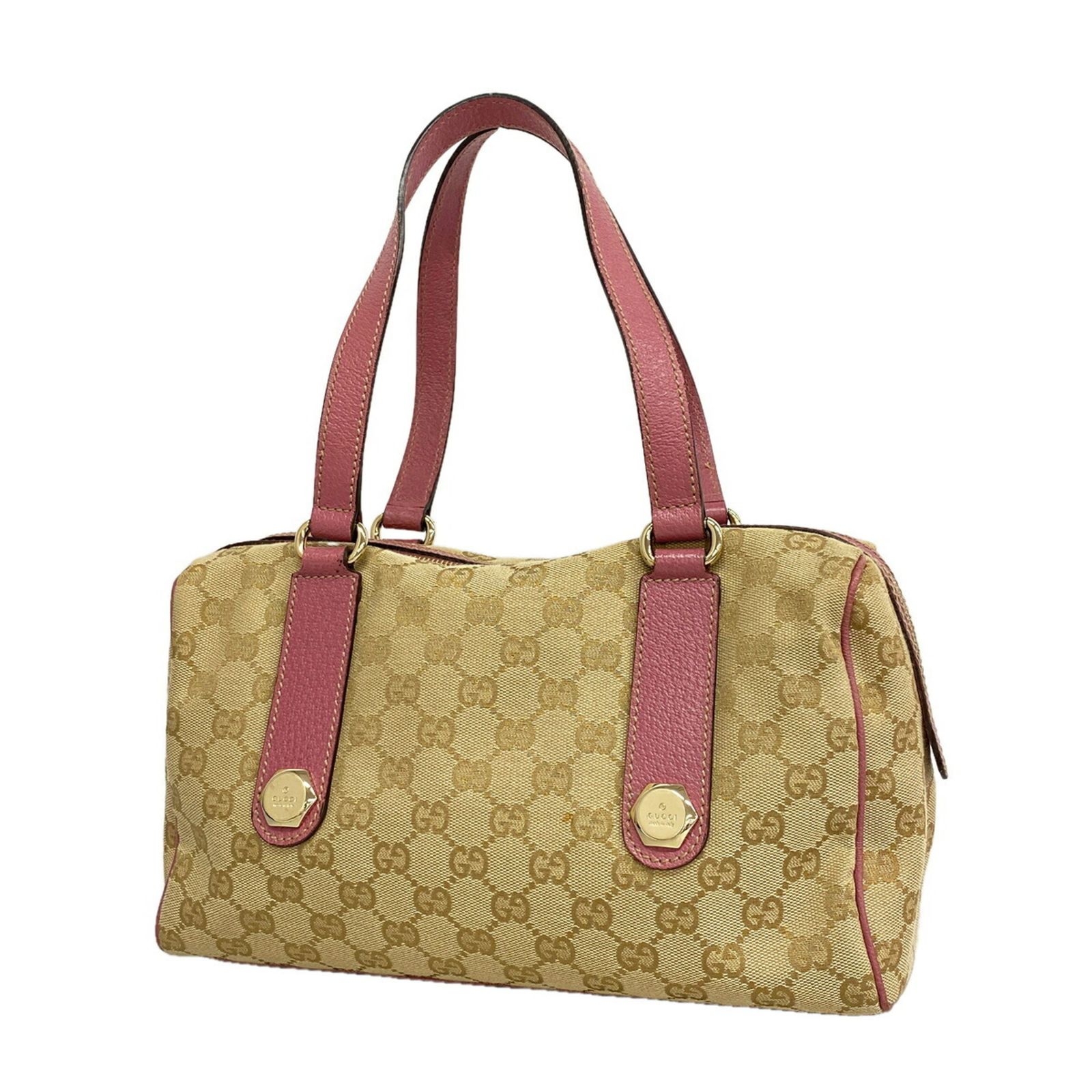 グッチ(Gucci) グッチ ハンドバッグ GGキャンバス 152457 キャンバス ブラウン ピンク シャンパンレディース