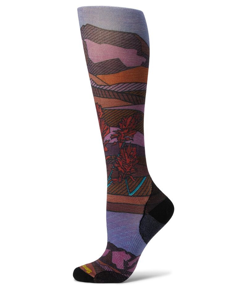 スマートウール レディース アンダーウェア 靴下 フラワー柄 プリント フラワー Smartwool Ski Zero Cushion Floral Field Print Over the Calf