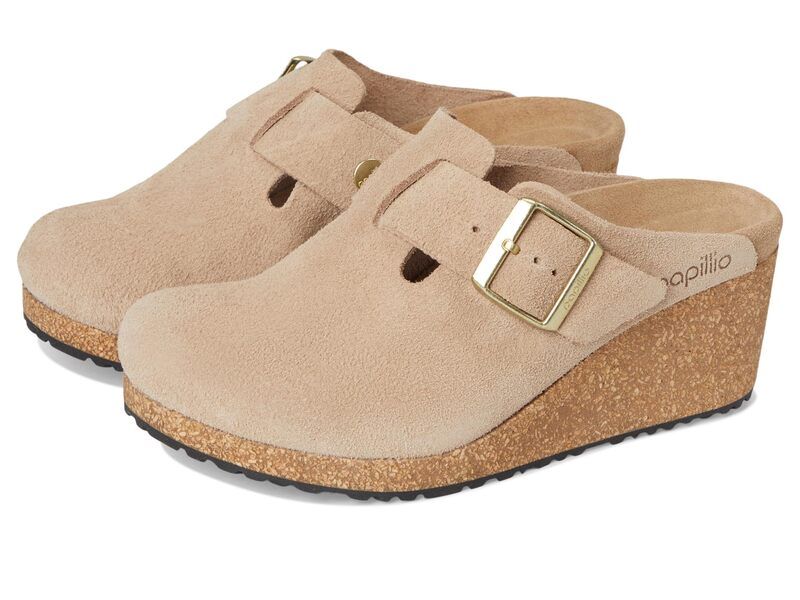ビルケンシュトック レディース シューズ サンダル スエード Birkenstock Fanny Wedge Clog Suede Warm Sand 1 サンド