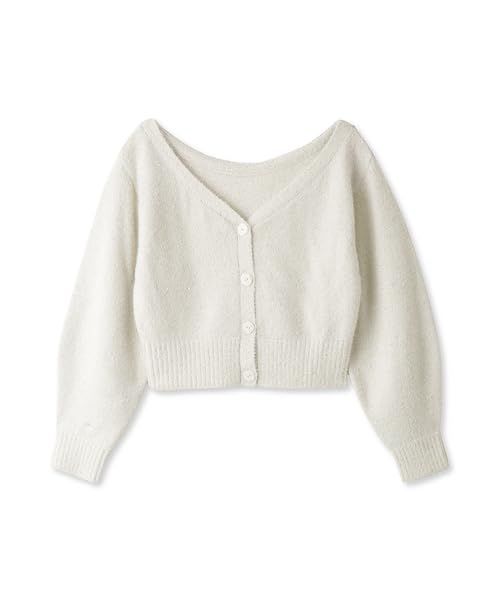 新品 スパンコールニットカーデ