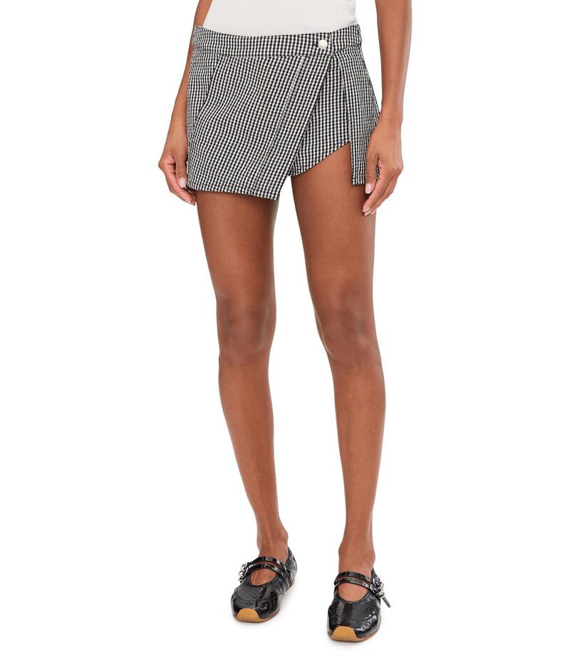 フリーピープル レディース ボトムスカート ギンガムチェック ギンガム Free People Georgie Ginghamicro Skort Black Combo ブラック 10,836円