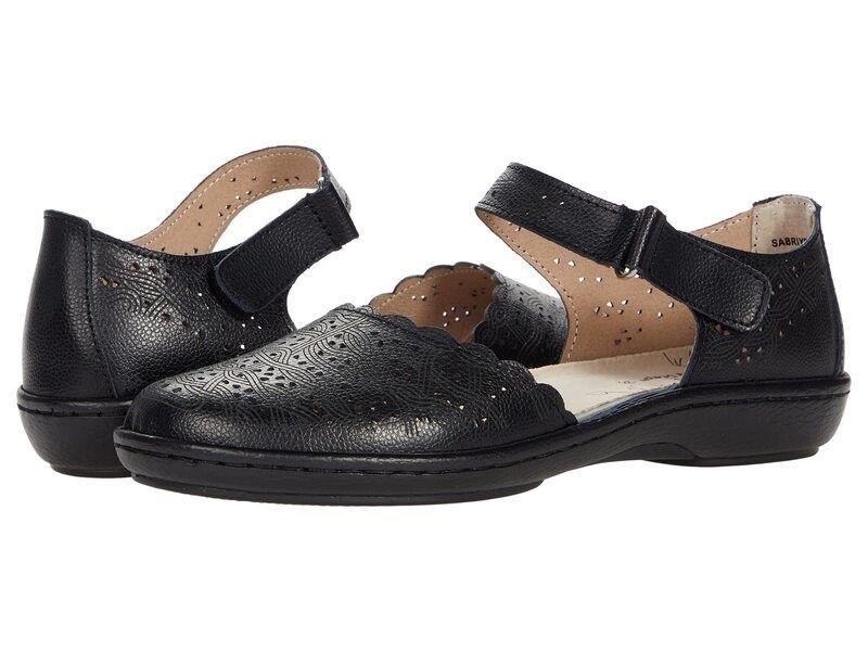 スプリングステップ レディース シューズ サンダル Spring Step Sabriye Black Leather ブラック