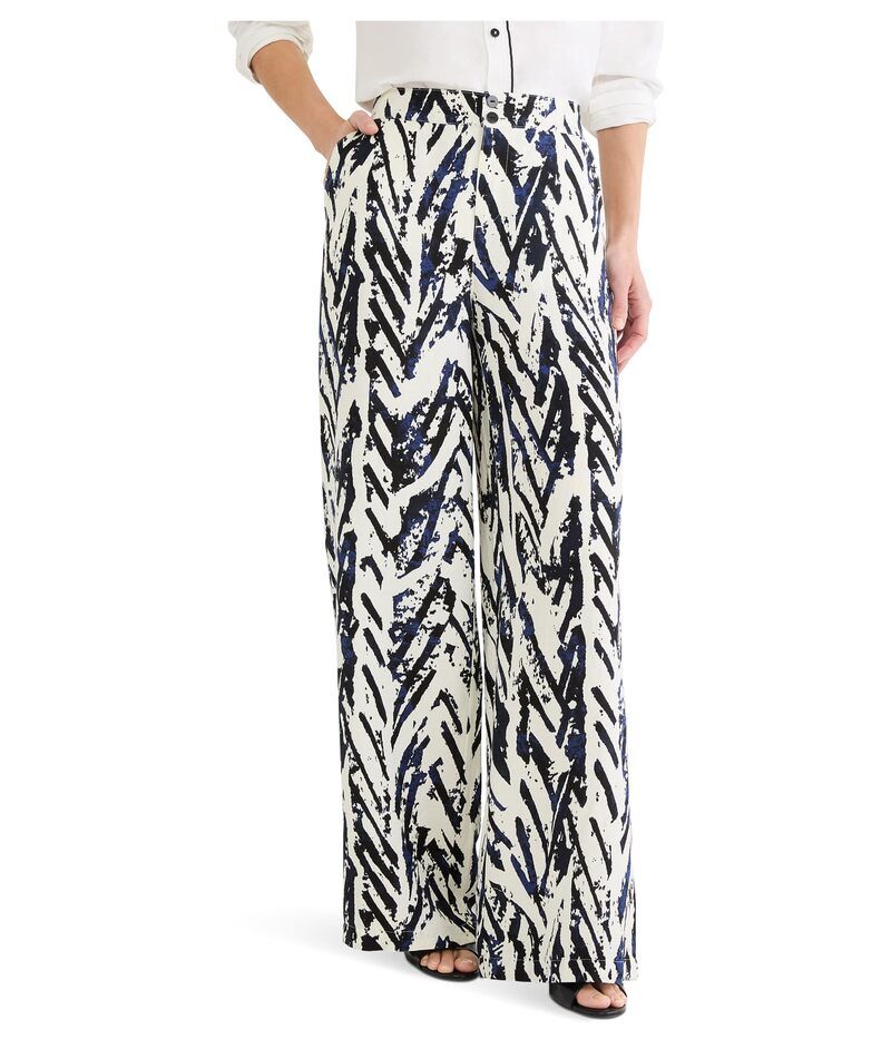 ニックプラスゾーイ レディース ボトムス カジュアルパンツ ワイドレッグ プチ リネン Niczoe Petite 31 Indigo Crosshatch Linen Wide Leg Pants