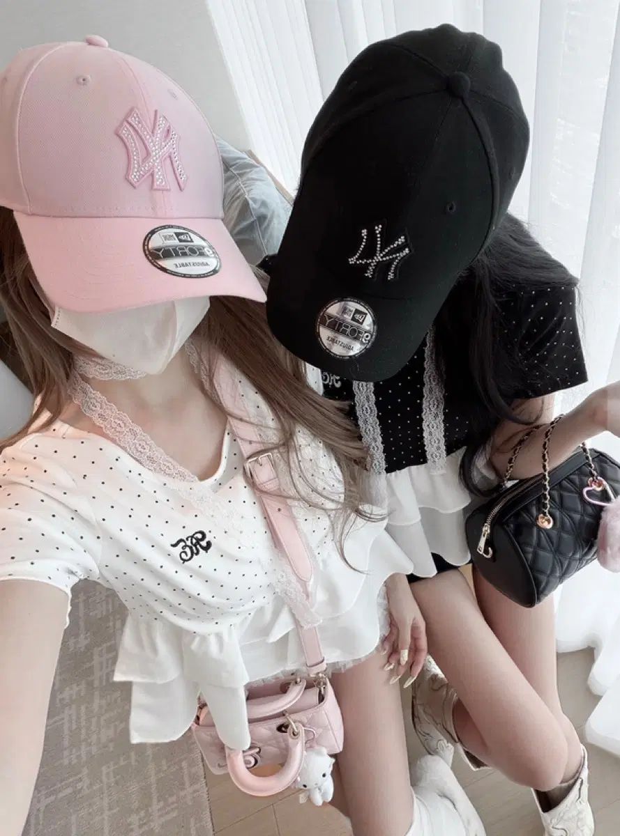 NEW ERA ラインストーン ベースボールキャップ 帽子 ピンク ギャル スナ系 量産型 GRL 11,874円