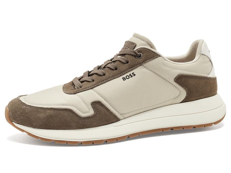 ボス メンズ シューズ スニーカー Boss Vinston Low Profile Sneakers Open Beige ベージュ