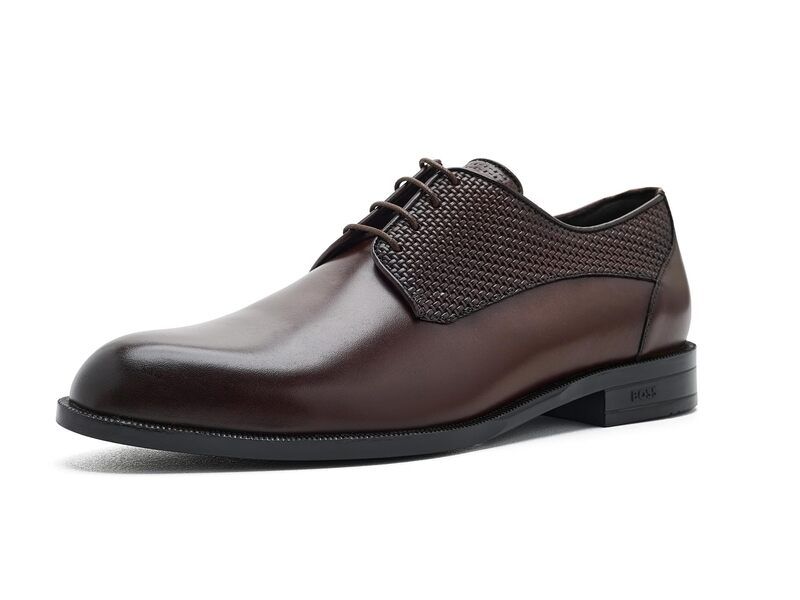 ボス メンズ シューズ オックスフォード ダービー Boss Tayil Derby Shoes Dark Brown ブラウン