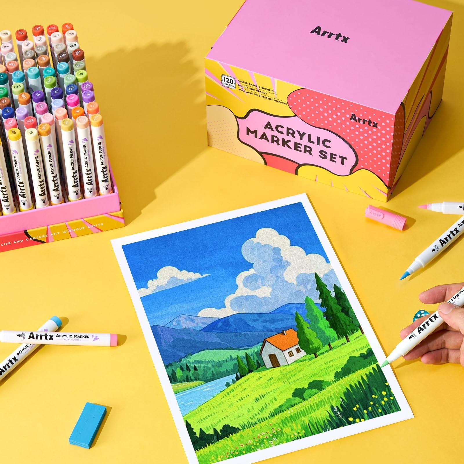 文房具・事務用品 Arrtx アクリルマーカー アニメシリーズ 120色