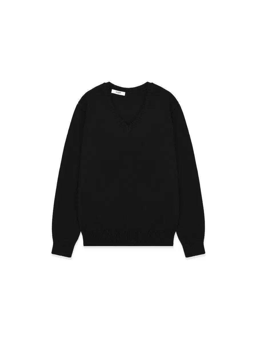 グロウニー CLASSIC V-NECK SLIM KNIT BLACK ブラック ニット