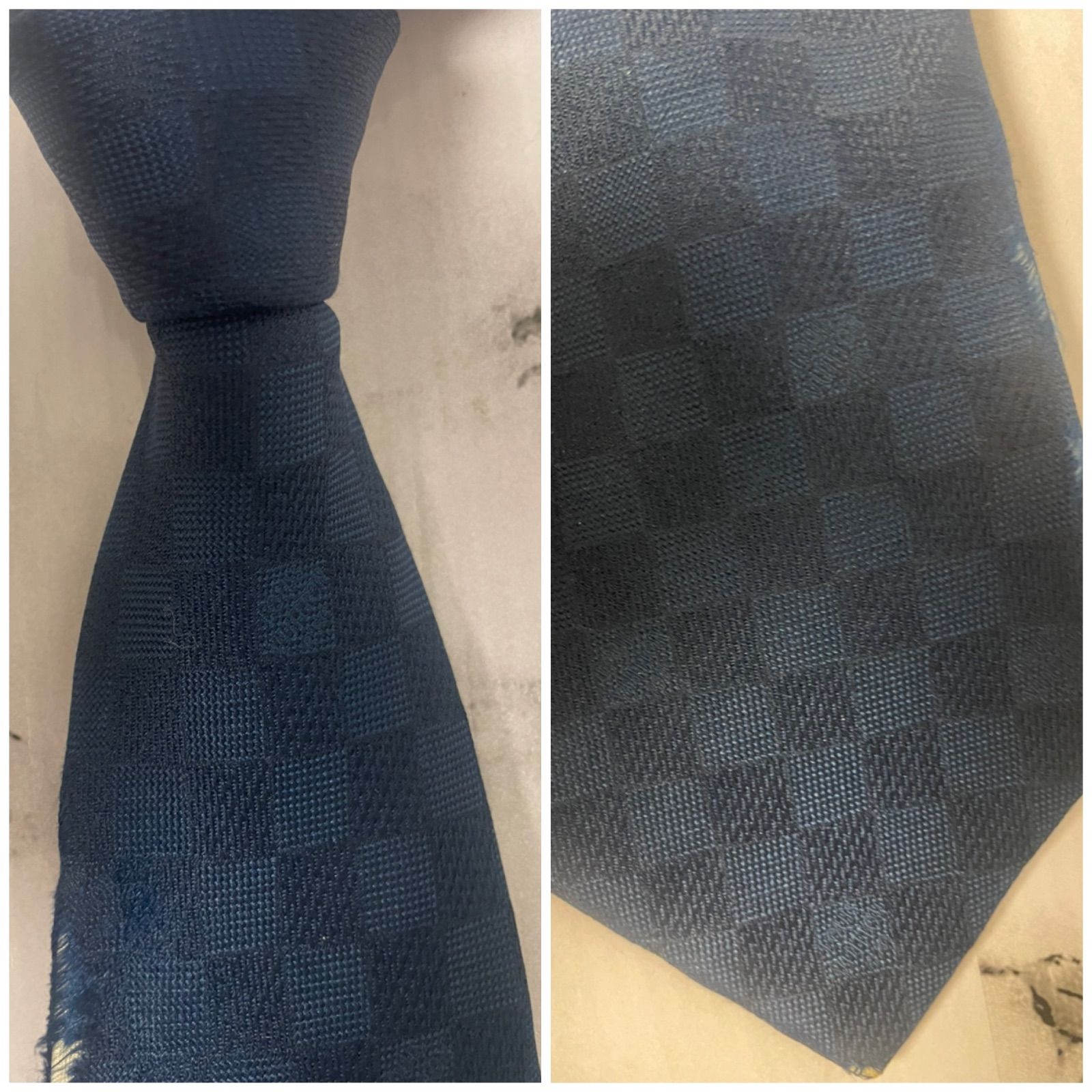 ダミエ】49ルイヴィトン louis vuitton シンプル ネクタイ - メルカリ