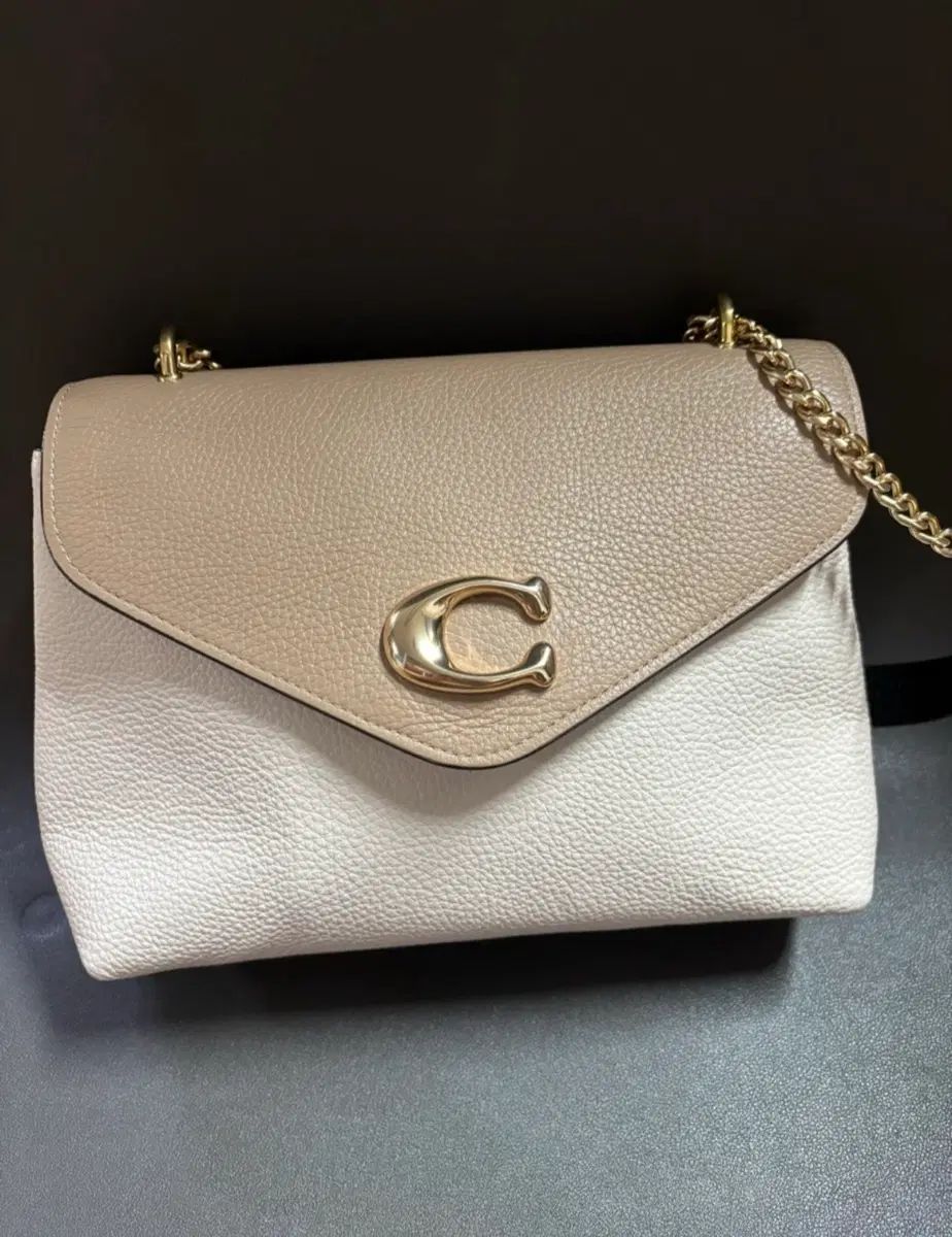 COACH コーチ ショルダーバッグ ベージュ/白 新品