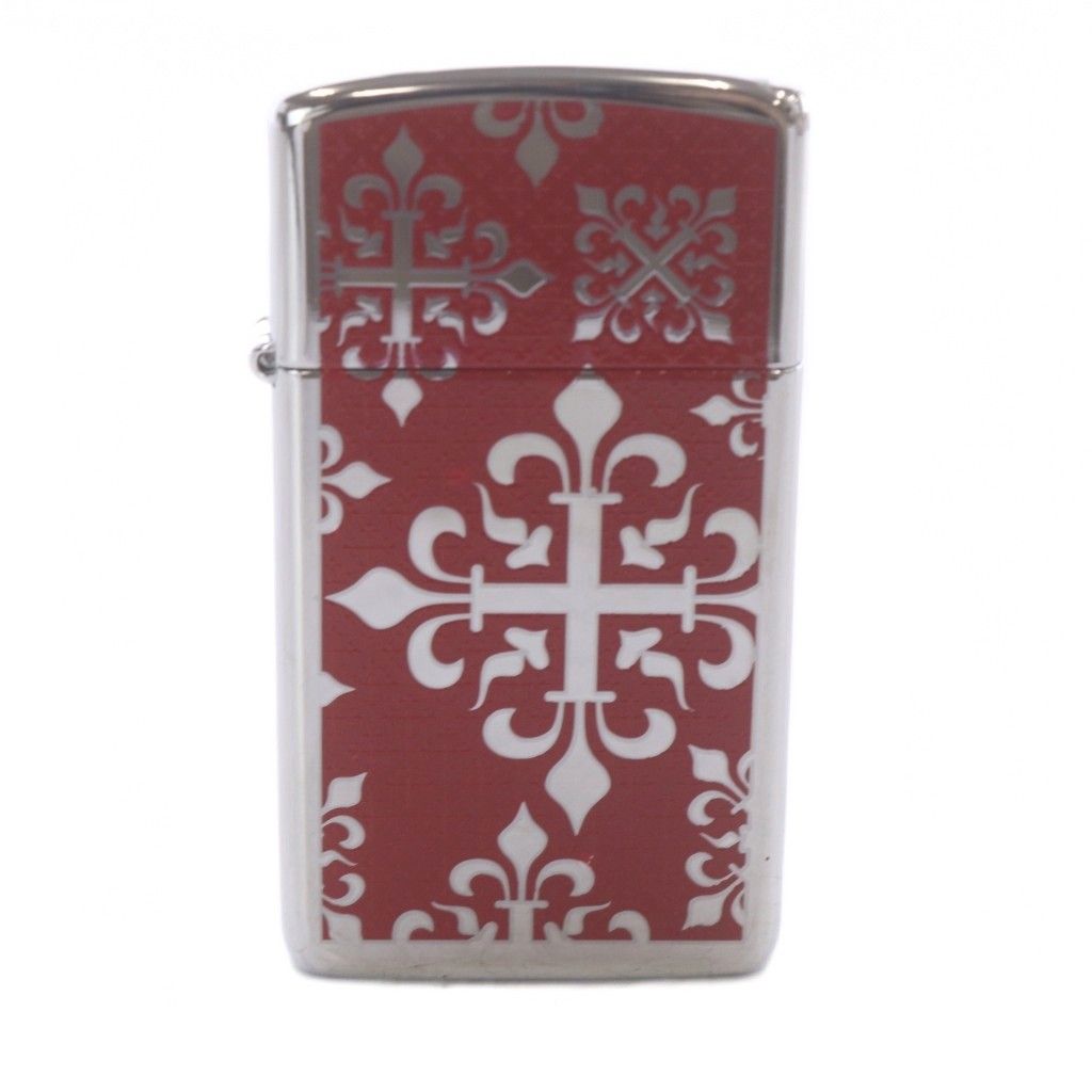 ジッポー ZIPPO 未開封 スリムフローラル オイルライター 喫煙具 喫煙グッズ 着火未確認 レッド シルバー色 /YO2 ■GY11