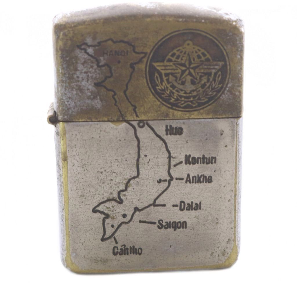 ジッポー ZIPPO 1969年製 ベトナムジッポー ヴィンテージ オイルライター ベトナム 地図 シルバー色 火花確認済み /YO14 ■GY18