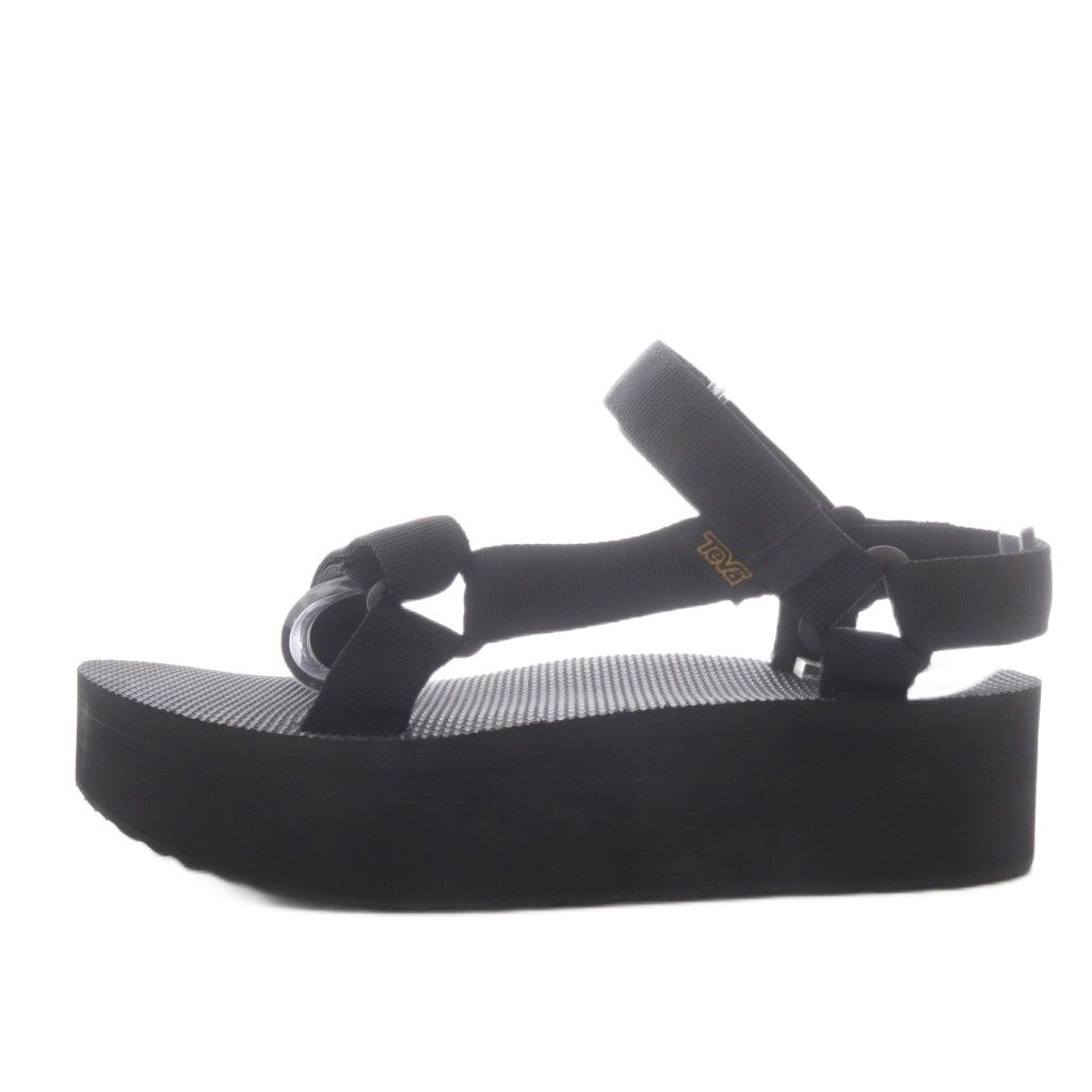 テバ Teva FLATFORM UNIVERSAL サンダル クラシックストラップ プラットフォーム 厚底 ベルクロ US8 ブラック1008844 /YO4 ■
