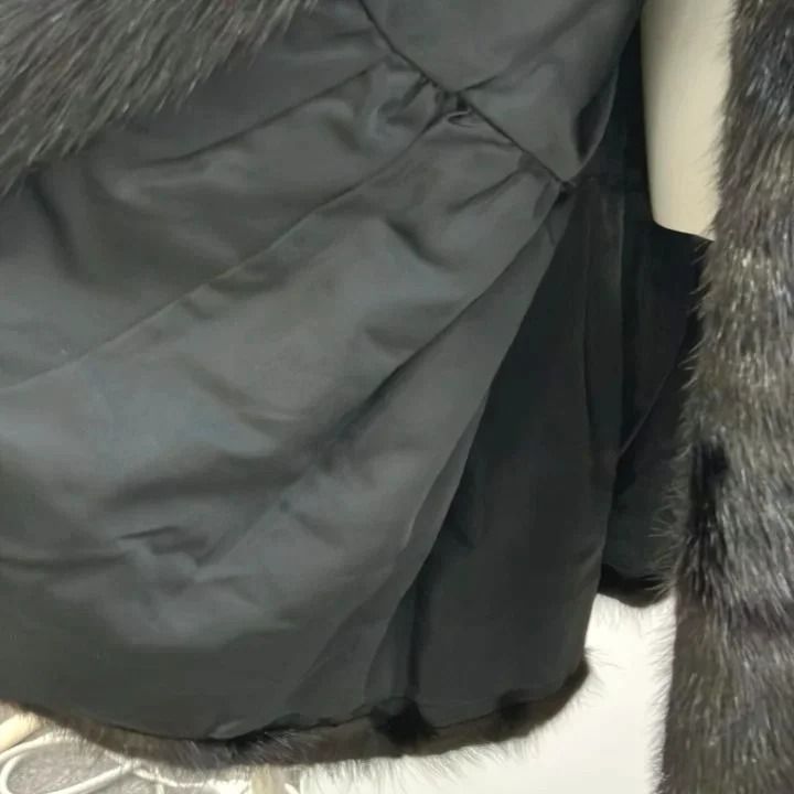 SAGA MINK サガミンク ファーコート ブラック 毛皮 サガミンク SAGA MINK ファーコート ダークミンクファー 毛皮 銀サガ S