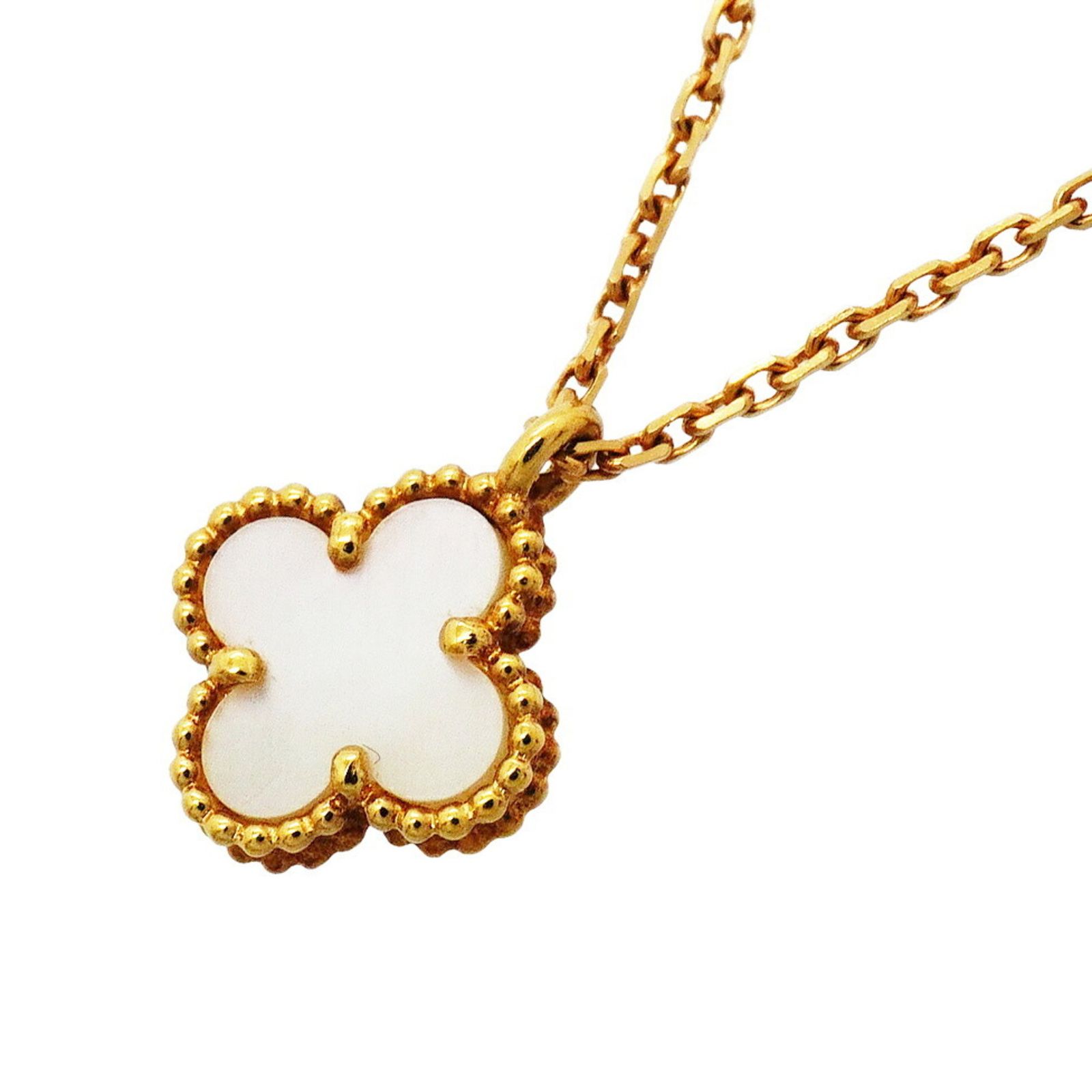 ヴァン・クリーフ＆アーペル(Van Cleef & Arpels) ヴァンクリーフ＆アーペル ネックレス スウィート アルハンブラ 18KYG イエローゴールド マザーオブパールレディース