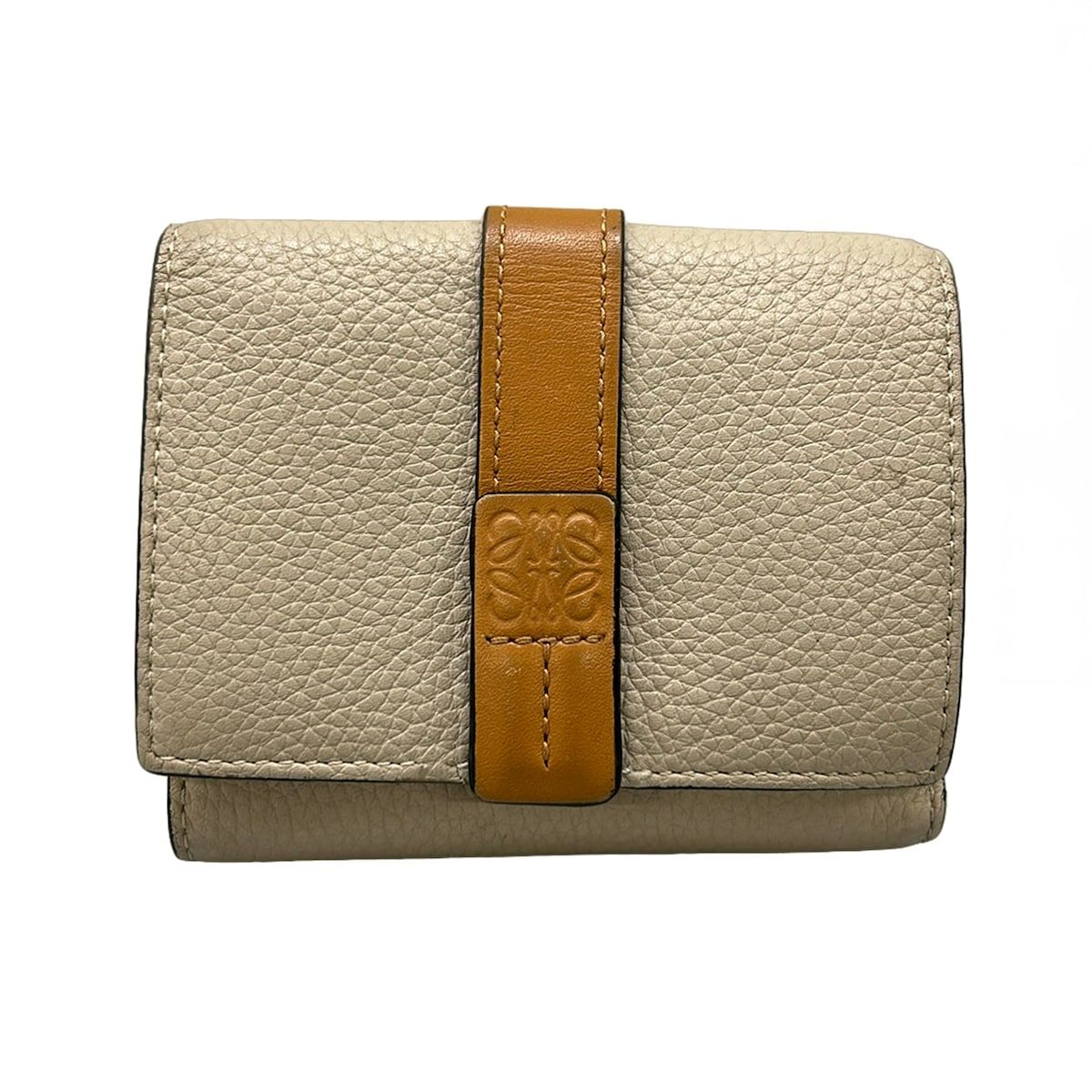 LOEWE(ロエベ) 3つ折り財布 - ベージュ レザー