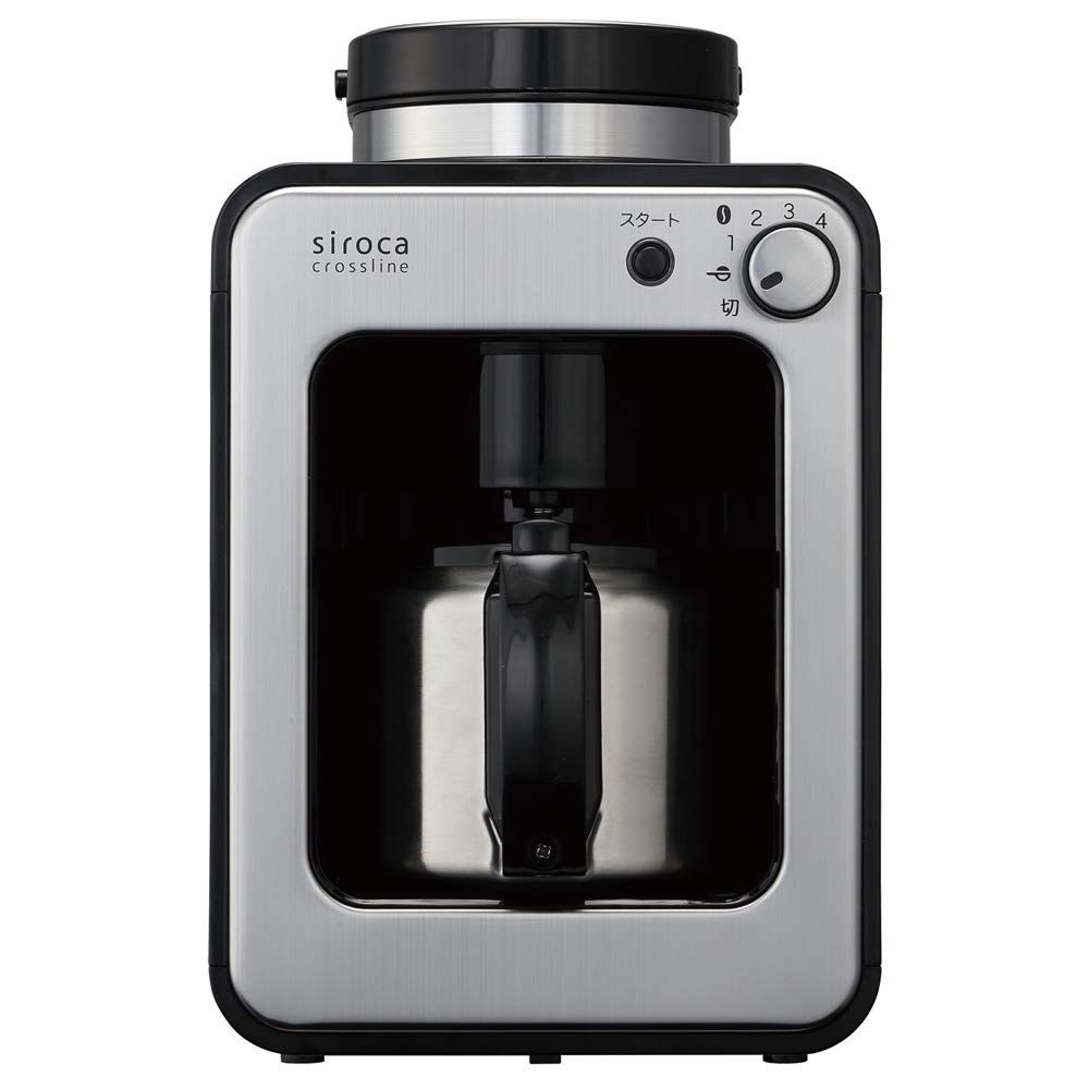 siroca 全自動コーヒーメーカー SC-A130 [ステンレスサーバー/ミル内蔵4段階/最大4杯/豆・粉両対応]