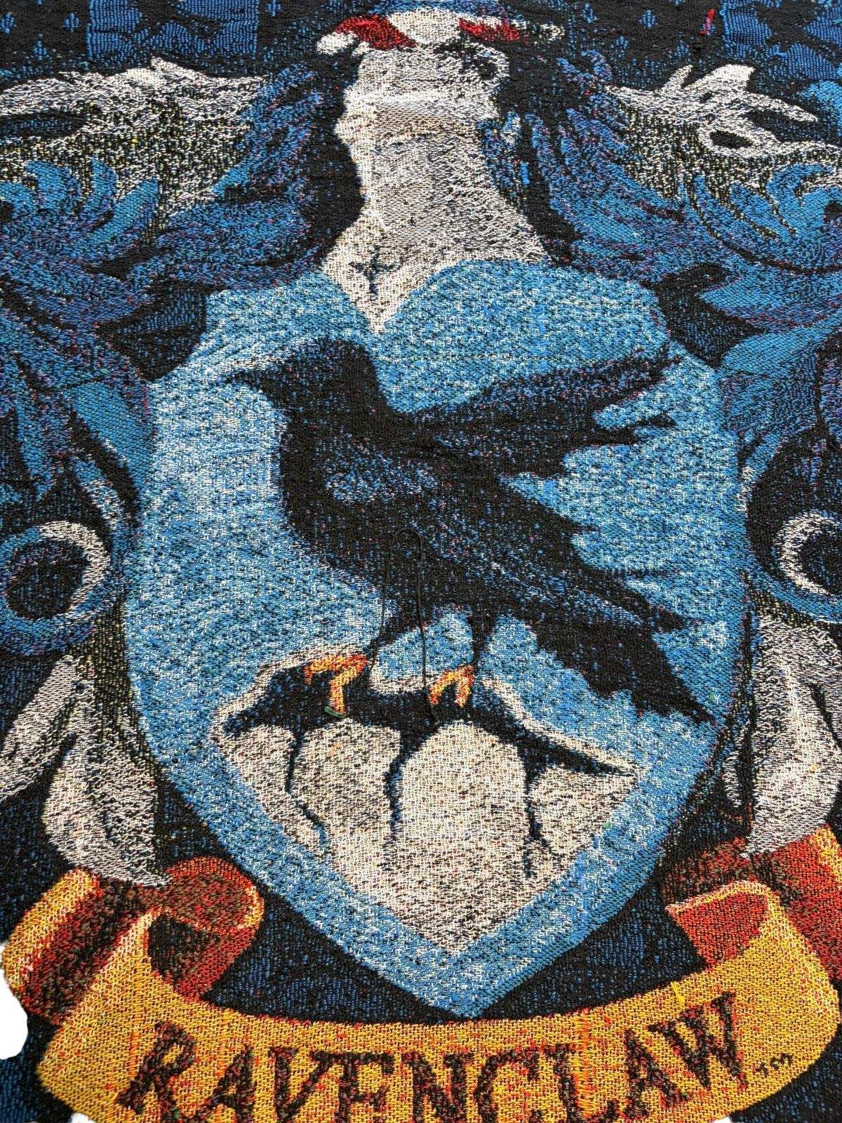 ハリーポッター ホグワーツ 紋章 ゴブラン織り ブランケット タペストリー ⑤RAVENCLAW ハリー・ポッター ゴブラン織り ブランケット レイブン