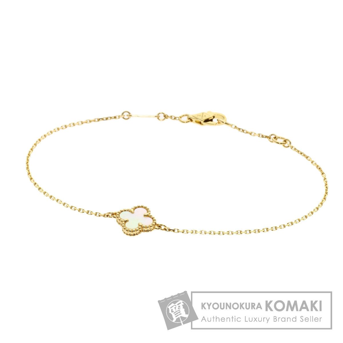 Van Cleef & Arpels ヴァンクリーフ＆アーペル スウィート アルハンブラ シェル ブレスレット K18YG レディース [中古]