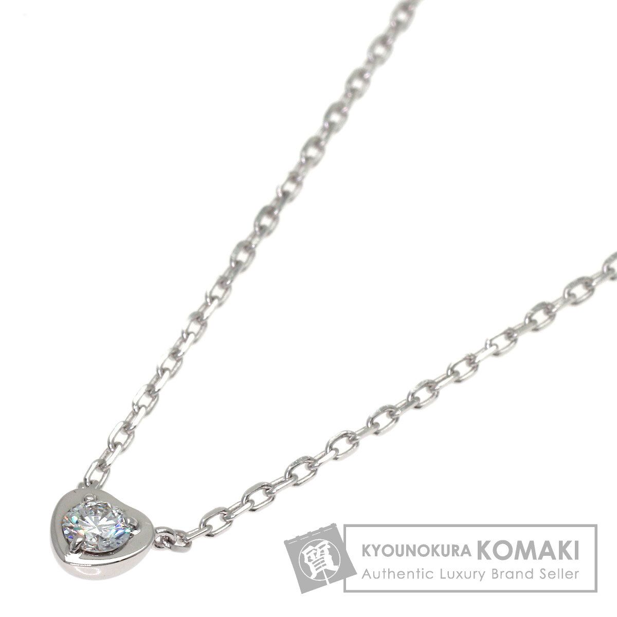 CARTIER カルティエ ディアマンレジェ ハート SM ダイヤモンド ネックレス K18WG レディース [中古]