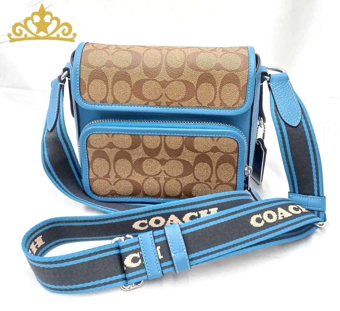 COACH シグネチャー カラーブロック サリバン フラップ クロスボディバッグ メンズ コーチ 21,900円