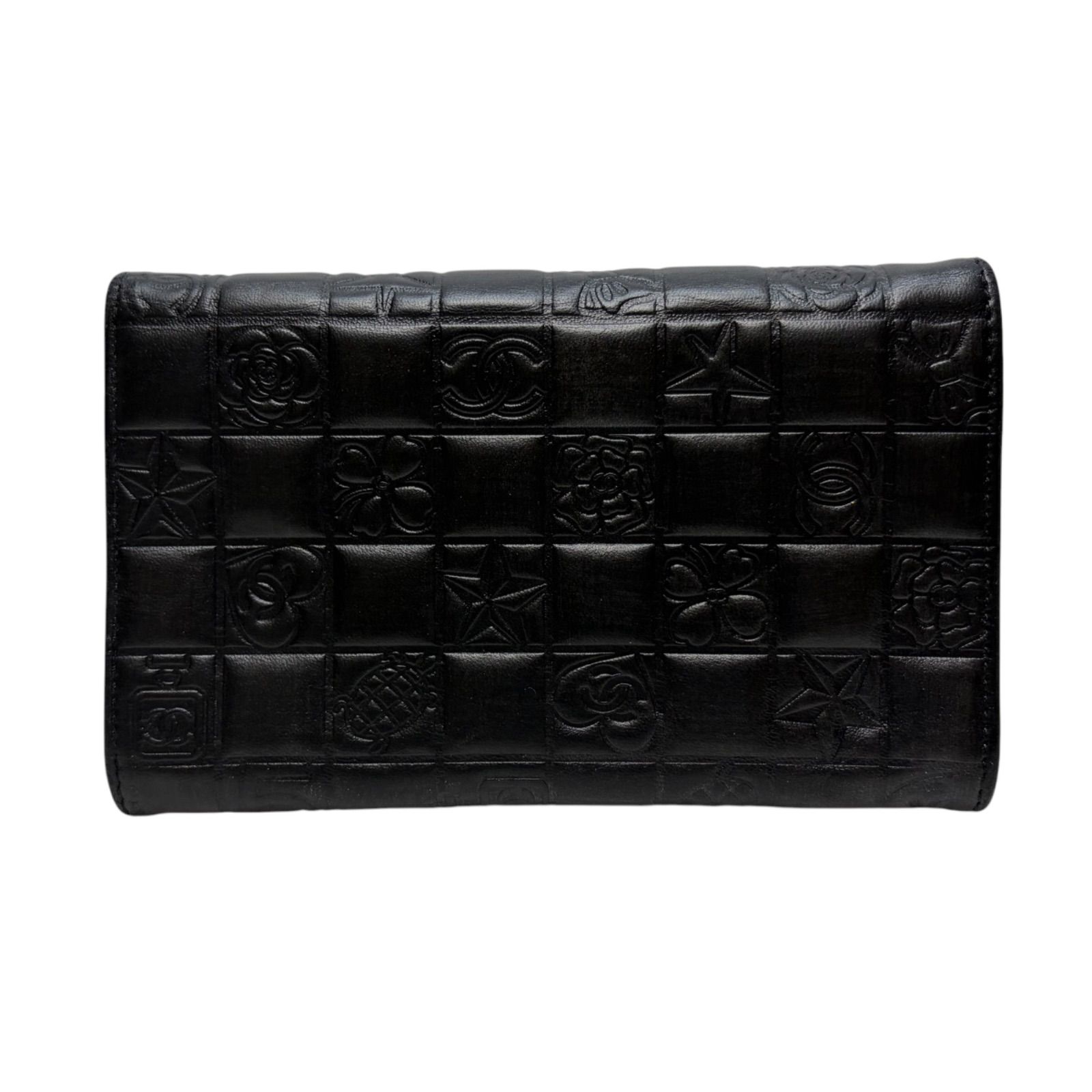 5065 CHANEL シャネル 長財布 二つ折り ブラック アイコンライン