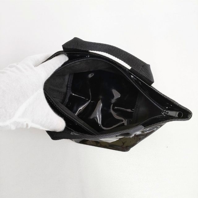 Herve Chapelier 901VE ノワール ヴェルニ 舟型 トートS 廃盤モデル