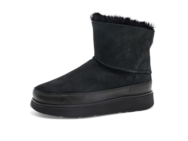 フィットフロップ レディース シューズ ブーツ・レインブーツ ミニ Fitflop GenFF Mini DoubleFaced Shearling Boots All Black ブラック