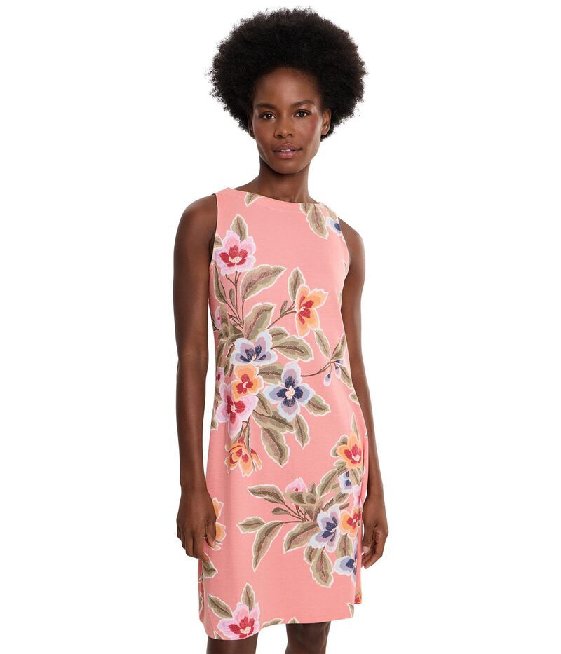 トッミーバハマ レディース トップス ワンピース ノースリーブ Tommy Bahama Darcy Ocean Petalsleeveless Dress Coral Pink ピンク